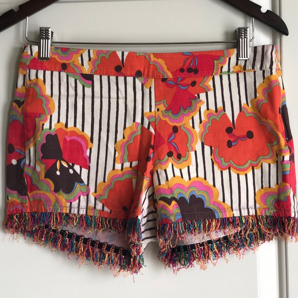 JUDITH MARCH FLORAL STRIPE SHORT SIZE MEDIUM